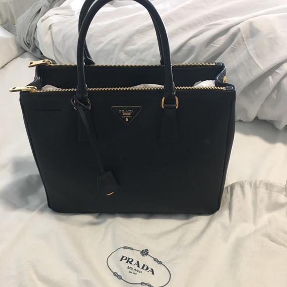 Prada Saffiano Double Zip Executive Tote - Picture 8 of 8